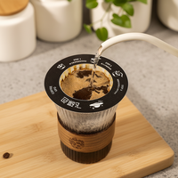 Filtre à café jetable biodégradable moderne de haute qualité, personnalisé, pour usage commercial et domestique