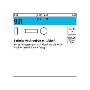 Tornillo hexagonal DIN 931/ISO 4014x80mm - Product Image 1