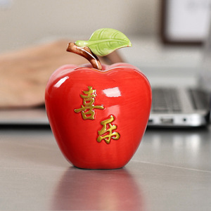 Adorno de Cerámica con Forma de Manzana para Decoración del Hogar, Feng Shui, para Sala de Estar, Regalo de Año Nuevo - Product Image 2