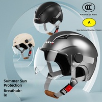 Nouveau casque de moto/vélo électrique certifié ABS 3C, norme nationale, pour hommes, quatre saisons, universel, sécurité, protection solaire