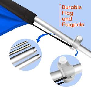 علم الحلاق المخصص عالي الجودة للمناسبات التجارية الخارجية والعروض الترويجية ومتاجر الحلاقة أعلام ولافتات ترويجية - Product Image 4