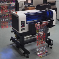 Imprimante UV DTF numérique automatique à double tête XP600 avec laminateur tout-en-un A3+ pour impression de stickers de bureau en rouleau