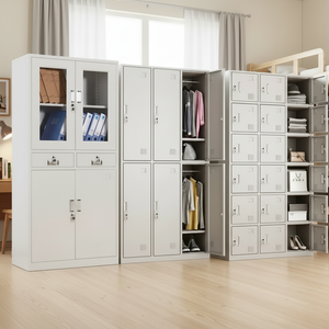 学校办公室宿舍用重型钢四门双抽屉储物文件柜 - Product Image 4