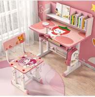 Conjunto de Mesa y Silla de Altura Ajustable con Estanterías, Estructura de Acero, Escritorio de Estudio para Escuela, Muebles para Aula