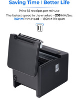 Impresora POS de 80 mm en Oferta, Impresora Térmica de Recibos de Escritorio con Cortador Automático, Interfaz USB, Serial y Ethernet para Windows/Mac/Linux