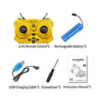 Excavadora RC a Escala 1:20, 11 Canales, 2.4G, Control Remoto de Aleación, Camión de Construcción con Rotación de 680 Grados, Luz y Sonido