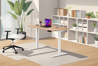 Cadre de bureau debout d'ordinateur de bureau intelligent électrique réglable en hauteur de moteur unique ergonomique de haute qualité