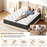 Бесплатная доставка. Смешанный матрас: пена с эффектом памяти, независимые пружины, средняя жесткость, дышащий, тихий сон, поддержка поясницы. Для гостиниц и школ.