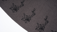 Jupe décontractée pour femme en tricot mi-longue à taille haute, coupe trapèze, motif floral, en mélange de laine, écologique