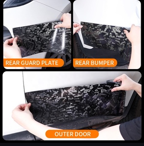 Anti-Scratch PET <strong>Letter</strong> Car Rear Sill <strong>Guard</strong> + Door Sill Plate Protection Stickers-Bumper Anti-Scuff Decal - Product Image 6