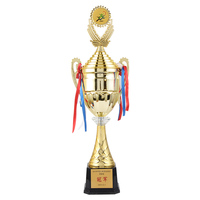 Casquette modifiable Trophée de conception moderne Asie Style populaire Trophées de sport en or et cadeaux Base noire carrée Trophée en métal unique