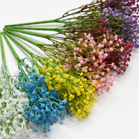 Bunga Babysbreath Plastik Laris Manis 234 Kuntum Biru Gypsophila 35cm untuk Buket Pengantin Dekorasi Pernikahan dan Hiasan Tengah Meja Rumah