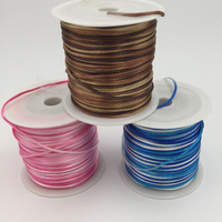 1mm tali simpul Cina kawat Satin gantung warna gradien 40meter Per gulungan DIY kabel nilon