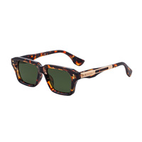 Lunettes de soleil carrées personnalisables de style européen et américain pour hommes, monture intégrale, haut de gamme, confortables, anti-UV400, anti-radiation