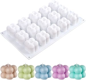 Molde de Silicona 3D de Múltiples Cavidades en Forma de Cubo, Silicona de Grado Alimenticio para Velas, Piedras Aromáticas, Cemento, Manualidades, Fabricante, Venta al por Mayor - Product Image 3