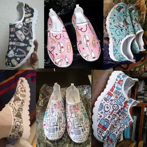 Imprimir bajo demanda Regalos promocionales Zapatos personalizados Caminar al aire libre Zapatillas de deporte de malla transpirable Zapatillas de correr personalizadas para mujeres - Product Image 6