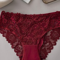 Nouvelles Culottes en Dentelle Confortables pour Femmes, Très Demandées, Élastiques, Respirantes, Creuses, Sexy, Style Européen Américain, Grande Taille, Hipster Shein
