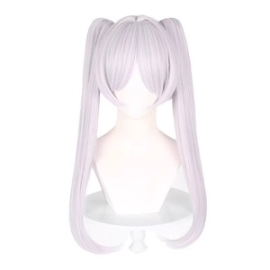 Perruque de cosplay Frieren <span class=keywords><strong>Sousou</strong></span> No Frieren, longue et droite, couleur lavande clair, en fibre synthétique résistante à la chaleur, pour costume d'anime, sans dentelle, style manga - Product Image 5