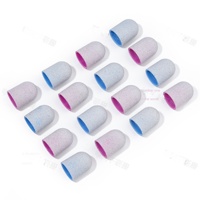 Capuchons de ponçage en plastique colorés pour soins des ongles, têtes de ponçage professionnelles pour pédicures, soins des pieds, élimination des callosités, manucures - Basique
