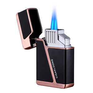 Encendedor de cigarros portátil CIGARLOONG, encendedor de cigarros de metal a prueba de viento, encendedor de caja de cigarros de fuego grande de doble fuego - Product Image 1