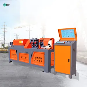 Wholesale Strong Roll Wire Rebar Straightener And Cutter Steel Wire Metal Iron Rebar Automatic Straightening And Cutting Machine