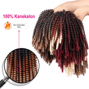 <span class=keywords><strong>Cheveux</strong></span> Synthétiques Roses Ghana Twist Kinky Passion Spring Twist en Vrac, Tresses de Gros 8 Pouces, Crochet Ombre Gris Bleu T <span class=keywords><strong>B4</strong></span> - Product Image 3