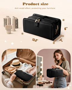 Bolsa de Viaje para Herramientas de Peinado con Tapete Resistente al Calor, Organizador de Herramientas para Multi-Stylers y Secador de Pelo - Product Image 2