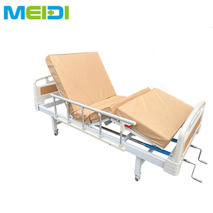 Nouveau Lit d'Hôpital Manuel à Deux Fonctions avec Système à Manivelle, Cadre en Acier Inoxydable, Certifié CE ISO - Product Image 1