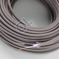 0.75mm ² 2-core x18awg lustre DIY fil tressé cordon d'alimentation 024 Gris blanc