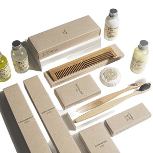 ชุดอุปกรณ์สำหรับแขกโรงแรมแบบไร้ขยะ |   แปรงสีฟันและชุดโกนหนวดจากไม้ไผ่ ย่อยสลายได้ 100% พร้อมกล่องกระดาษรักษ์โลก - Product Image 2