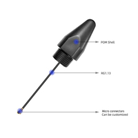Antenne à profil bas à montage par vis étanche Wifi longue portée 2.4GHz avec connecteur 1 génération et câble RG1.13