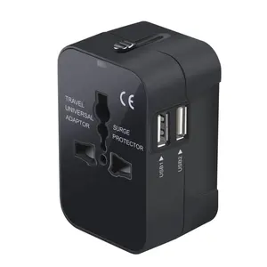 International All in One Worldwide Universal Travel Adapter Wall Charger AC Travel Power Plug Adapter with Dual USB