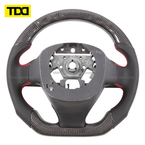 Volant sport en cuir de haute qualité TDD avec fibre de carbone compatible avec Infiniti Q50 Q50L 2013 2014 2015 2016 2017 QX50 2015 - Product Image 3