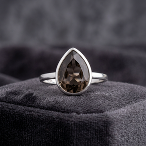 Hydro Smoky topaze 925 en argent Sterling, belles bagues à la mode pour femmes - Product Image 3