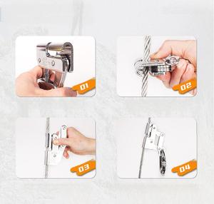 8-12mm thép không gỉ Tự khóa dây Grabber mùa thu phòng chống leo núi thiết bị an toàn thiết bị - Product Image 4