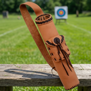 Porte-flèches en cuir pour tir à l'arc, accessoires de tir portables pour le tir à l'arc en plein air et la chasse à l'arc - Product Image 3
