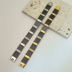 Bracelet en céramique plaqué <span class=keywords><strong>or</strong></span> avec zircon incrusté pour homme, réglable, en acier inoxydable, <span class=keywords><strong>bijoux</strong></span> de luxe à la mode, en stock - Product Image 1