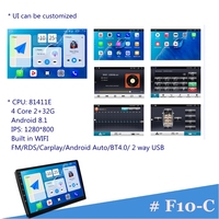 Reproductor de CD con Pantalla Táctil HD de 9 Pulgadas y Android 10.0 con RGB para Note 2 E12 con GPS, WiFi, Mirror Link, USB, FM/AM