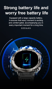 HT30 Smart Watch Blood Pressure Sleep Monitor BT Call 600mah Battery with Flashlight Alarm <b>Clock</b> Reminder Custom Smartwatch - Product Image 5
