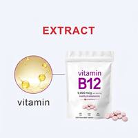 Comprimés de Vitamine B12 HDK 5000mcg Méthylcobalamine 240 Comprimés à Croquer Végétaliens Halal Personnalisés OEM ODM Complément Alimentaire