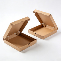 Boîte à pizza pliable imperméable de qualité export, personnalisée 27*27*4.5cm, logo imprimé, boîtes en carton kraft écologiques et résistantes