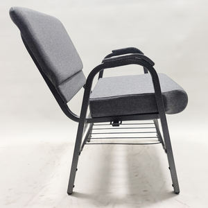 Christian Company College School Meeting Sillas de púlpito de Iglesia baratas a la venta Silla de iglesia de conferencia de Tela Gris - Product Image 4