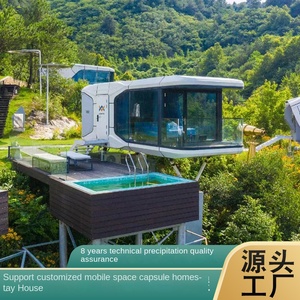 บ้านพักตากอากาศเคลื่อนที่แบบแคปซูลกลางแจ้ง วิวสวนสนุก บ้านพักสไตล์ชนบท พร้อมที่พักแบบกระท่อมในธรรมชาติ - Product Image 4