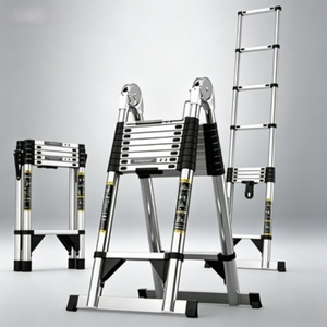 Scala Telescopica Pieghevole in Lega di Alluminio con 5 Gradini <span class=keywords><strong>e</strong></span> Capacità di Carico di 150kg per Uso Industriale <span class=keywords><strong>e</strong></span> Domestico - Product Image 5