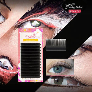 Medylashes al por mayor, bandeja de extensiones de pestañas naturales largas de 10 mm PBT, curvatura J B C CC D DD L, negro mate, con logotipo personalizado - Product Image 2