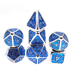 Dés polyédriques DND RPG <span class=keywords><strong>Donjons</strong></span> <span class=keywords><strong>et</strong></span> <span class=keywords><strong>Dragons</strong></span> Jeu de dés en gros Vintage Couleur Métal Matériel Avengers série monochrome - Product Image 5