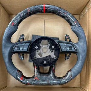 Volante de Fibra de Carbono para Audi A1 A3 8V 8P A4 B7 B8 B9 A5 B9 <span class=keywords><strong>A6</strong></span> C6 A7 C7 C8 A7 A8 B6 D4 Q3 Q5 Q7 S3 S4 S5 S6 S7 R8 Rs3 - Product Image 1