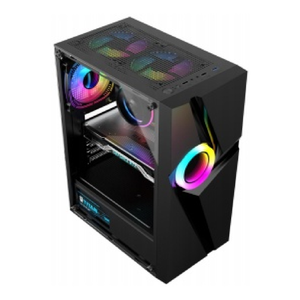 เคสคอมพิวเตอร์เกมมิ่งทรงสูงแบบ Full Tower ATX ดีไซน์ทันสมัย ผลิตจากเหล็ก พร้อมหน้าต่างด้านข้าง ไฟตกแต่ง พัดลมระบายความร้อน ช่องเสียบการ์ดจอ 7 ช่อง มีสินค้าพร้อมส่ง - Product Image 4