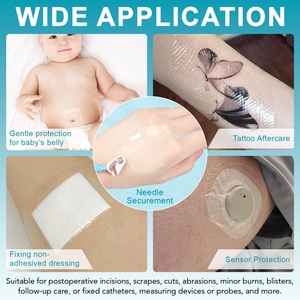 เอไลเม่ แผ่นปิดแผลกันน้ำ ระบายอากาศได้ ขนาด 2.36 นิ้ว x 2.75 นิ้ว  แผ่นปิดแผลแบบใส  ยึดติดแน่น  ไม่ระคายเคือง  สำหรับดูแลบาดแผล - Product Image 4