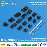 HCTL HC-MX3.0 Boîtier Micro-Fit 3.0mm à rangée unique 2-12P - Connecteur femelle et mâle en ligne, Faisceau personnalisé, Équivalent Molex